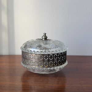 La Casa Della Bomboniera Glass Crystal Jar, 1950s